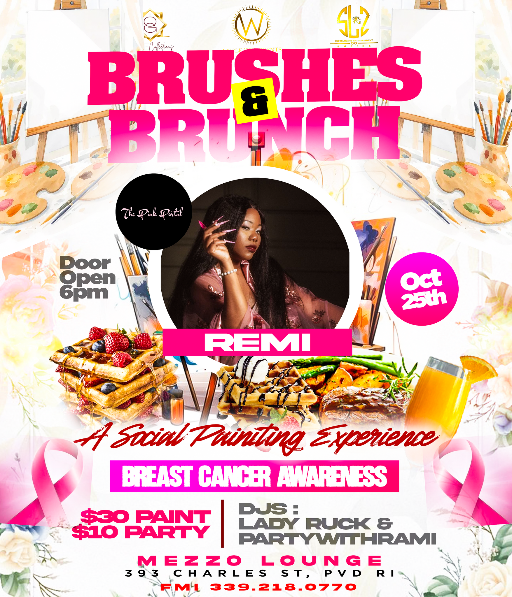 Brushes & Brunch: A Social Painting Experience - Entry and Painting